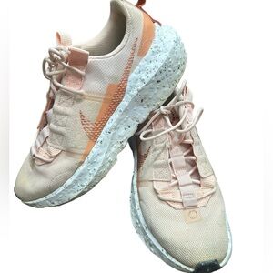Nike Crater Impact Women's Peach Pink Peach White Running Shoes-Size 9